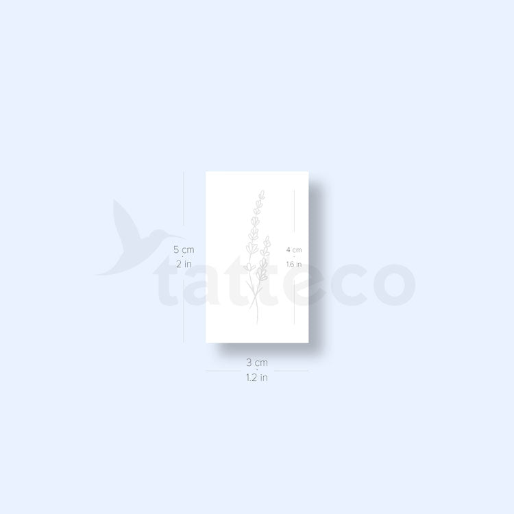 Semi-Permanent Fine Line Lavender Tattoo - Set of 2
