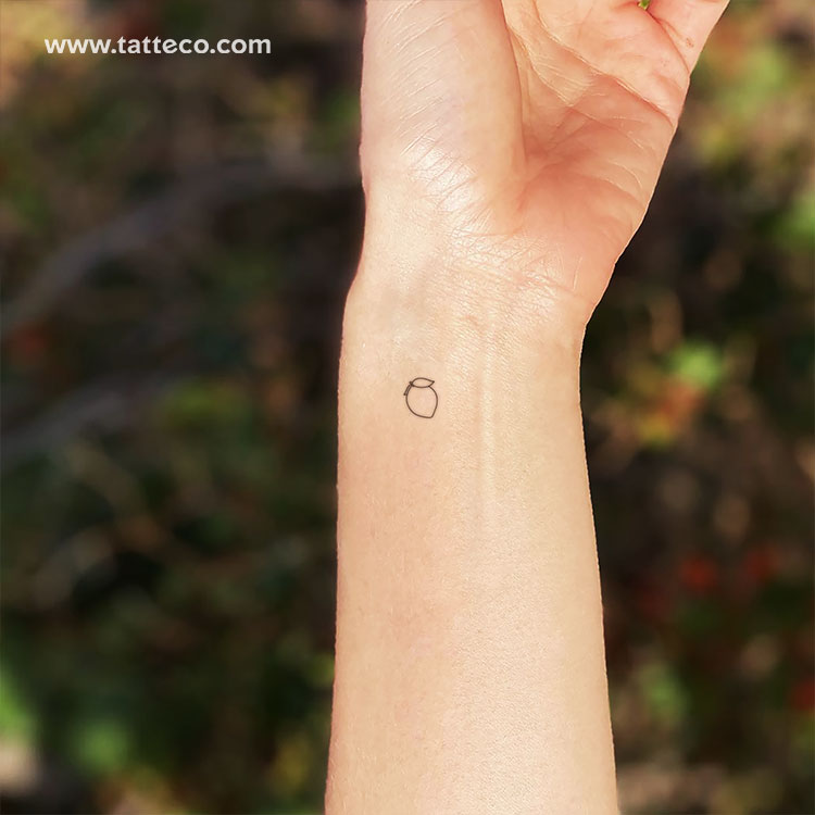 Tiny Lemon Temporary Tattoo - Set of 3