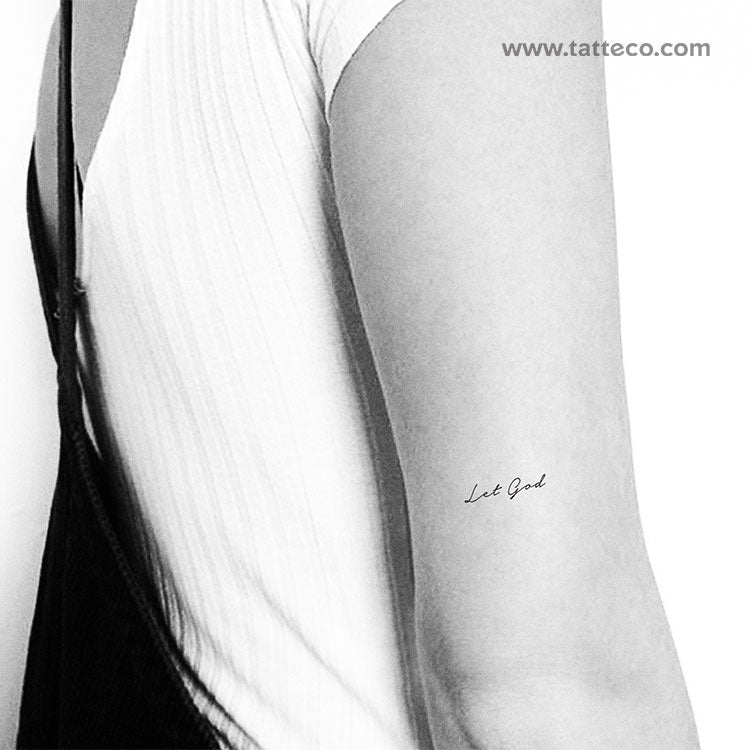 Let God Temporary Tattoo - Set of 3