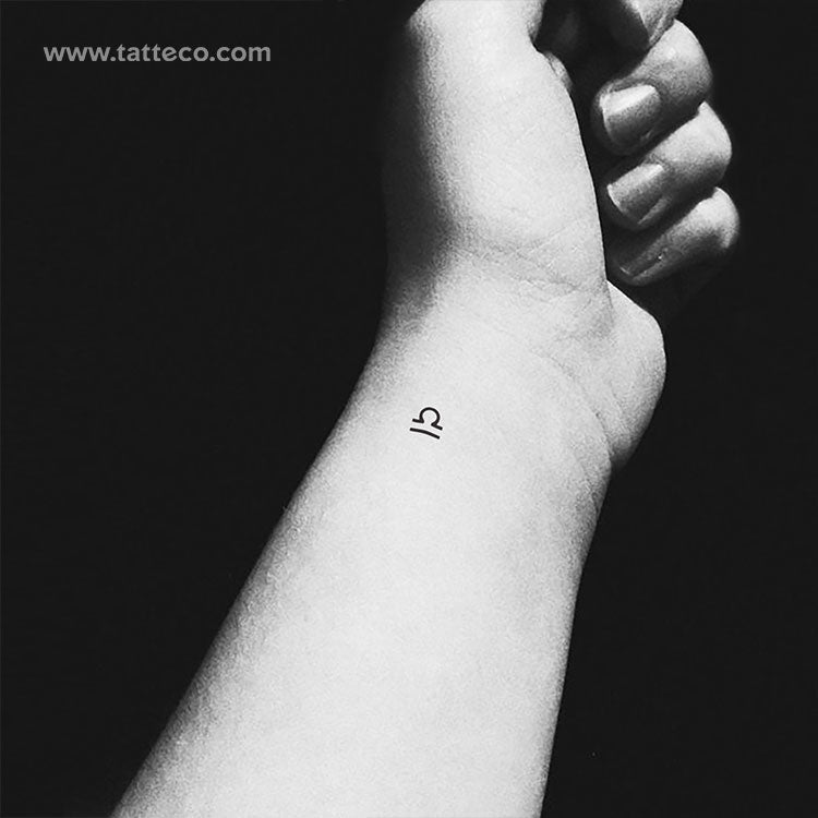 Libra Zodiac Symbol Temporary Tattoo - Set of 3