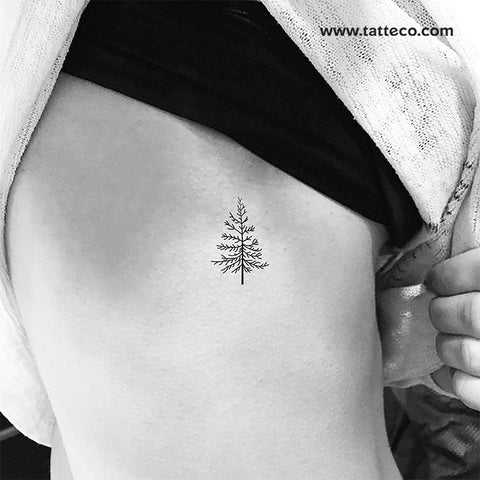 Pine Tree Temporary Tattoo - Set of 3