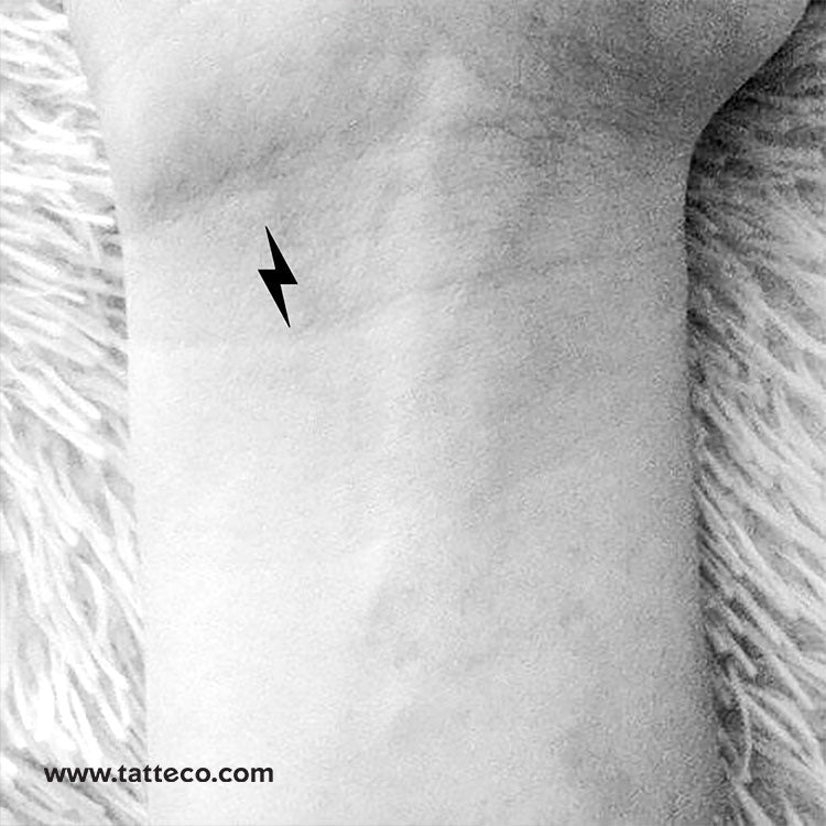 Small Lightning Bolt Temporary Tattoo - Set of 3