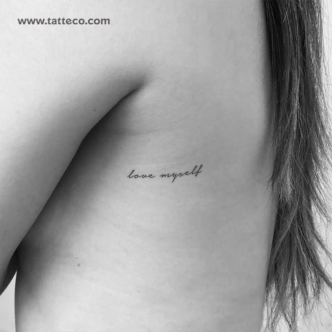 Love Myself Temporary Tattoo - Set of 3
