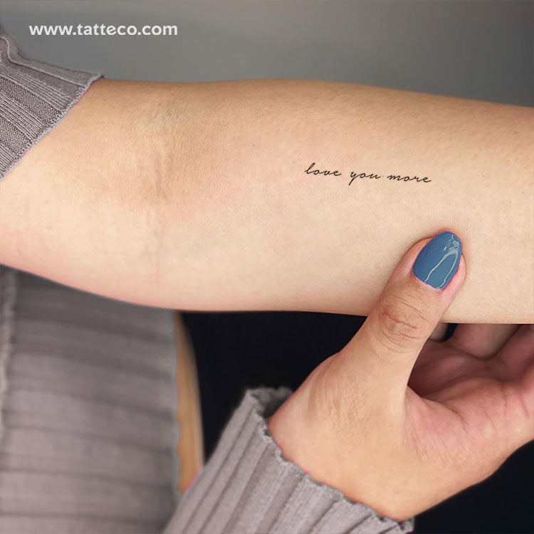 Love You More Temporary Tattoo - Set of 3