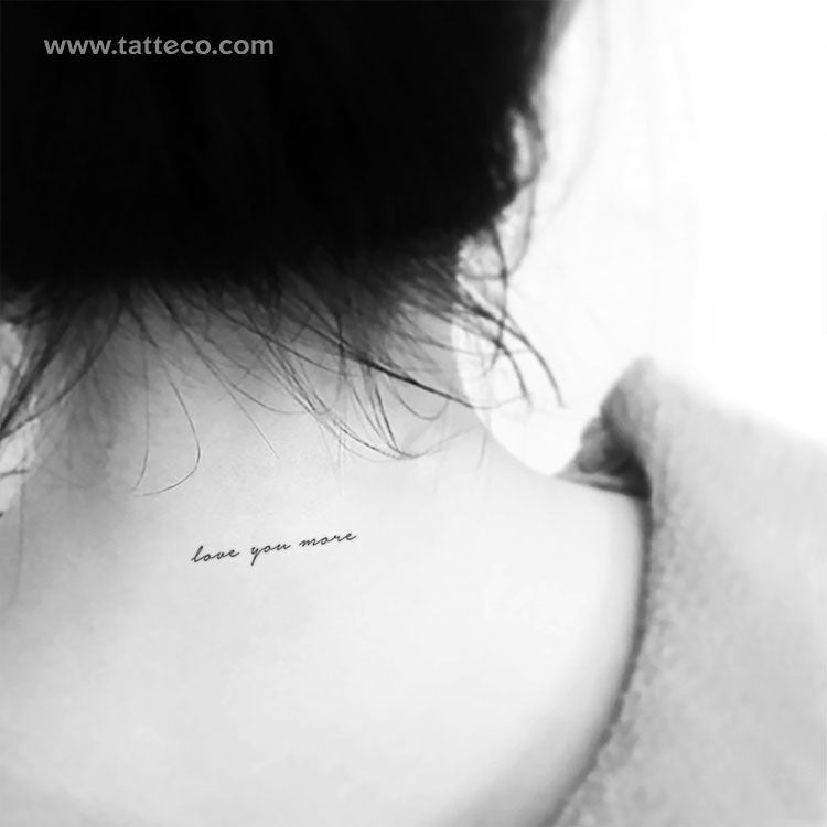 Love You More Temporary Tattoo - Set of 3