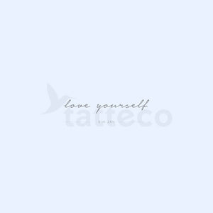Love Yourself Two Week Tattoo - Set of 2