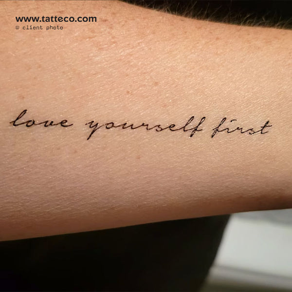 Love Yourself First Temporary Tattoo - Set of 3