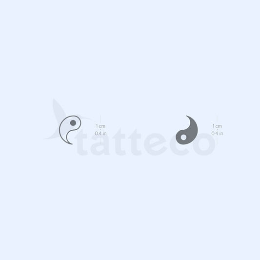 Tatuaje semipermanente Yin y Yang a juego (juego de 2)