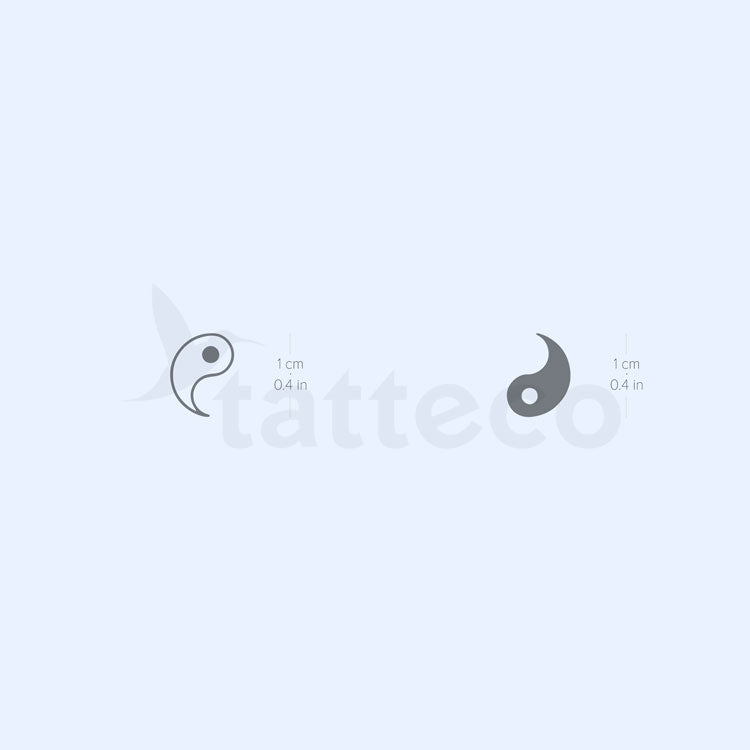 Matching Yin & Yang Semi-Permanent Tattoo - Set of 2+2 – Tatteco