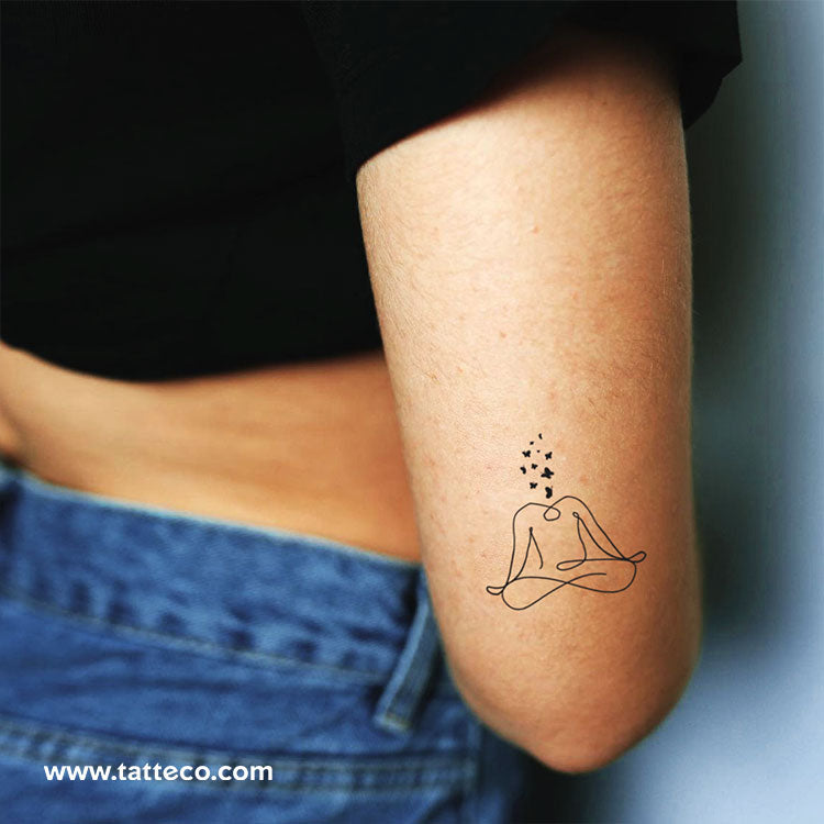Butterfly Meditation Temporary Tattoo - Set of 3
