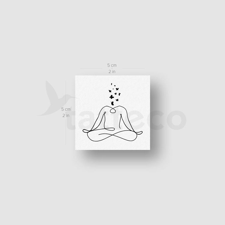 Butterfly Meditation Temporary Tattoo - Set of 3