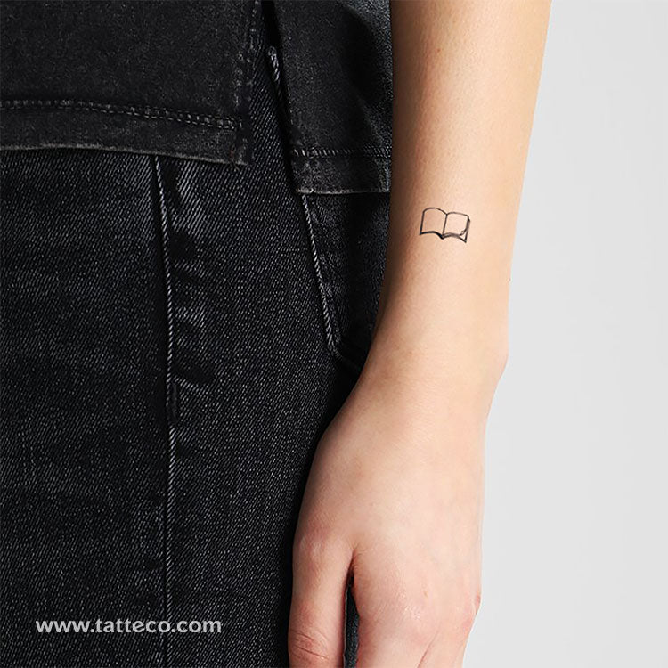 Tatuaje temporal de libro - Juego de 3