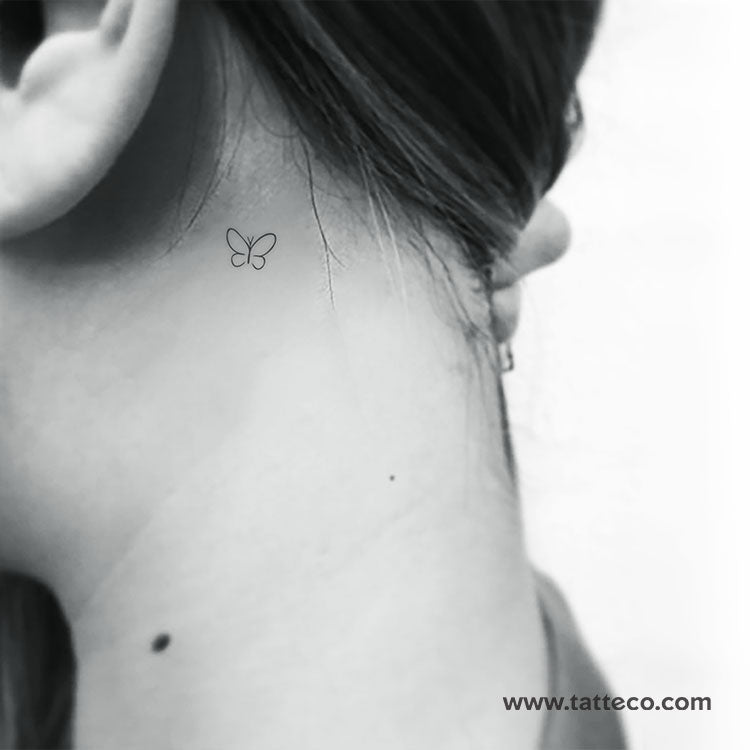 Minimal Butterfly Temporary Tattoo - Set of 3