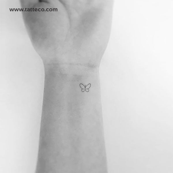 Minimal Butterfly Temporary Tattoo - Set of 3