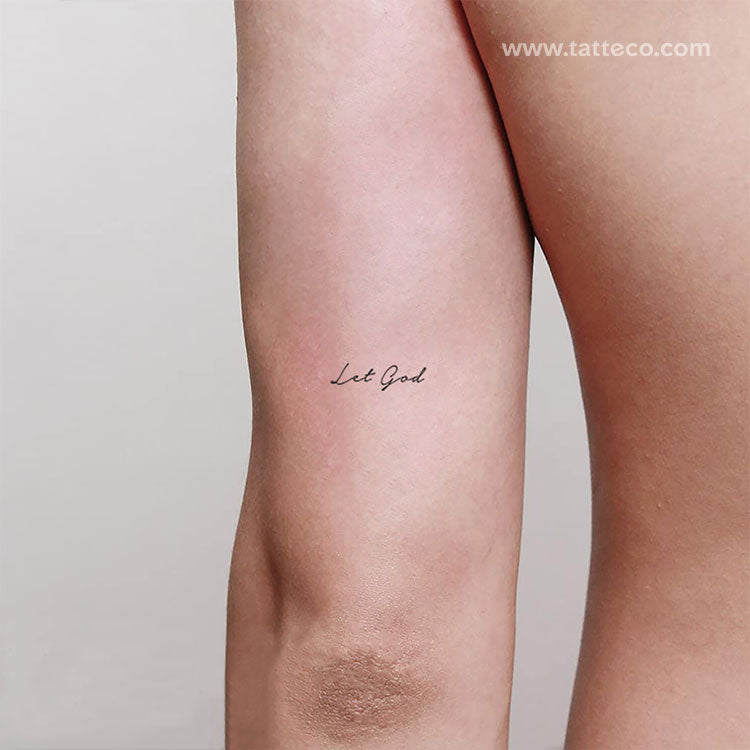 Let God Temporary Tattoo - Set of 3