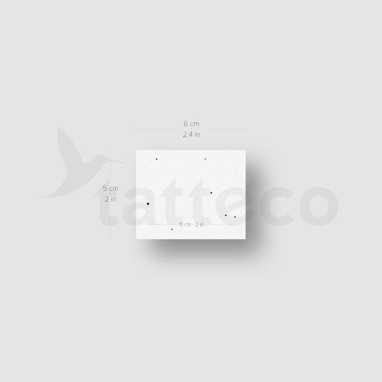 Minimalist Libra Constellation Temporary Tattoo - Set of 3