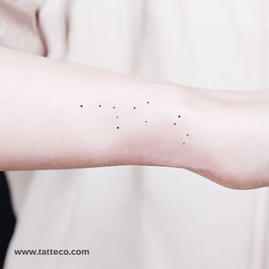 Minimalist Virgo Constellation Temporary Tattoo - Set of 3