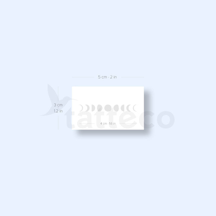 Small Moon Phases Semi-Permanent Tattoo - Set of 2