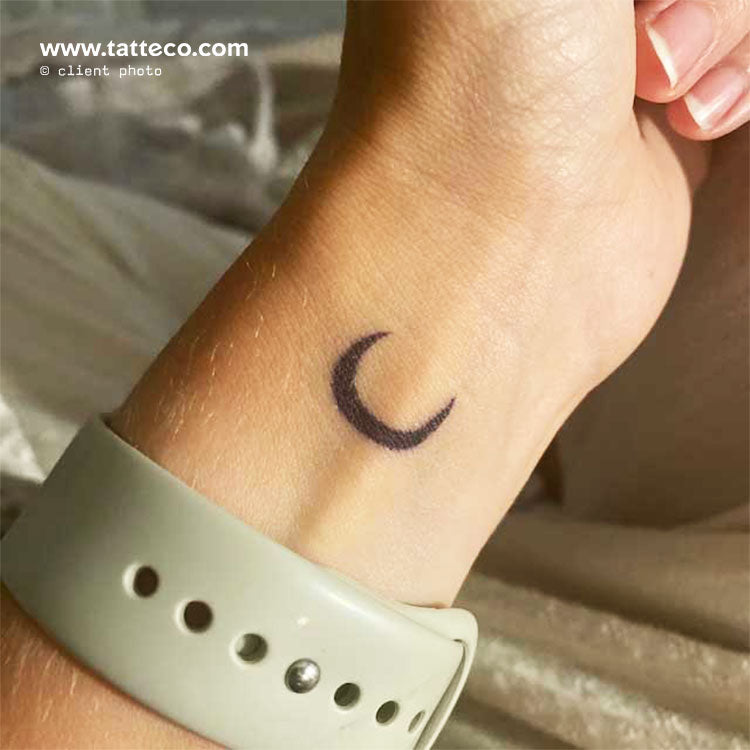 Small Crescent Semi-Permanent Tattoo - Set of 2