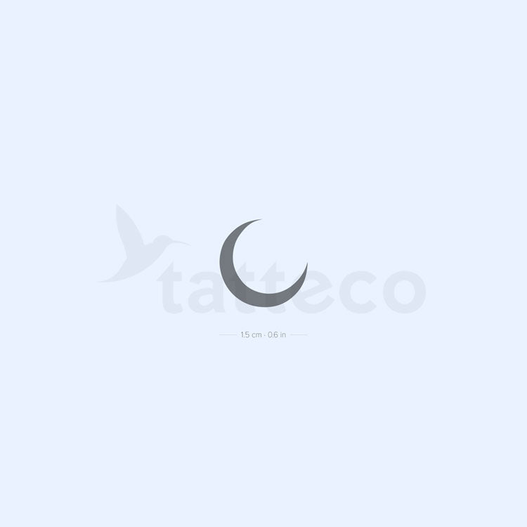 Small Crescent Semi-Permanent Tattoo - Set of 2