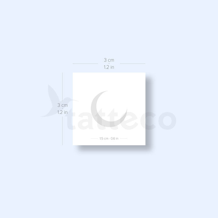 Small Crescent Semi-Permanent Tattoo - Set of 2