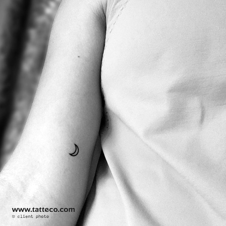 Moon Planet Symbol Temporary Tattoo - Set of 3