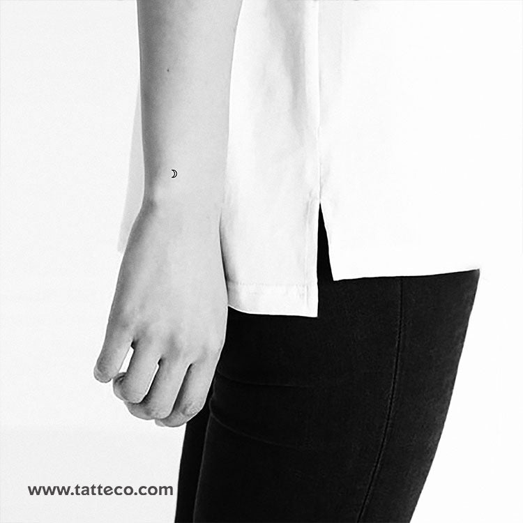 Moon Planet Symbol Temporary Tattoo - Set of 3
