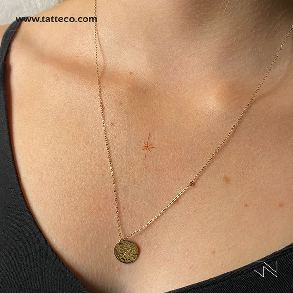 Morning Star Type I [Red] by Jakenowicz Temporary Tattoo - Set of 3