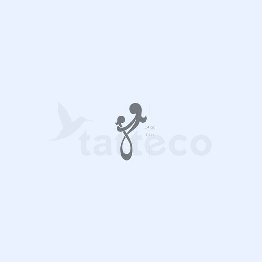 Tatuaje semipermanente con símbolo de madre e hija (juego de 2)