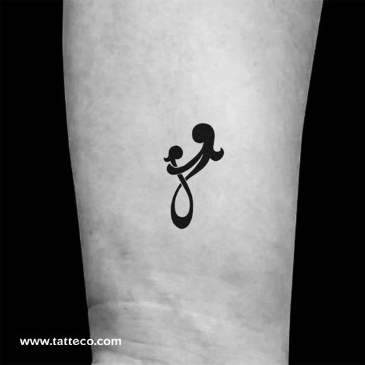 Tatuaje temporal del símbolo de madre e hija (juego de 3)