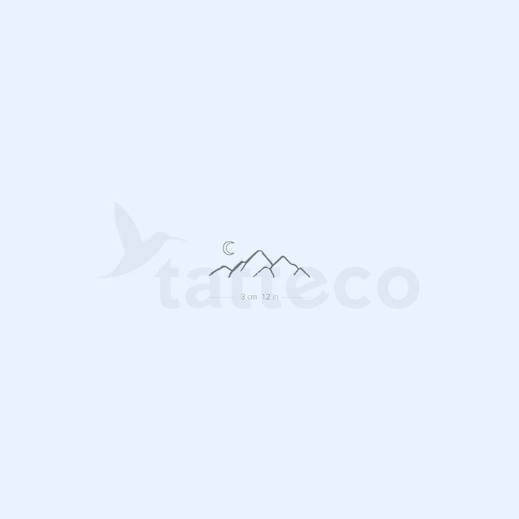 Mountain Range Semi-Permanent Tattoo - Set of 2