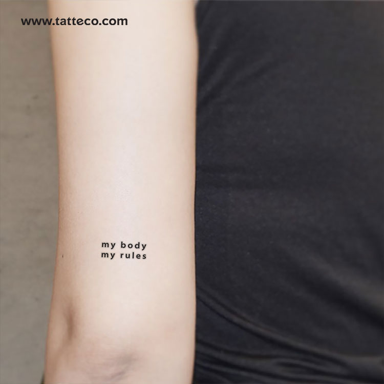 My Body My Rules Temporary Tattoo - Set of 3