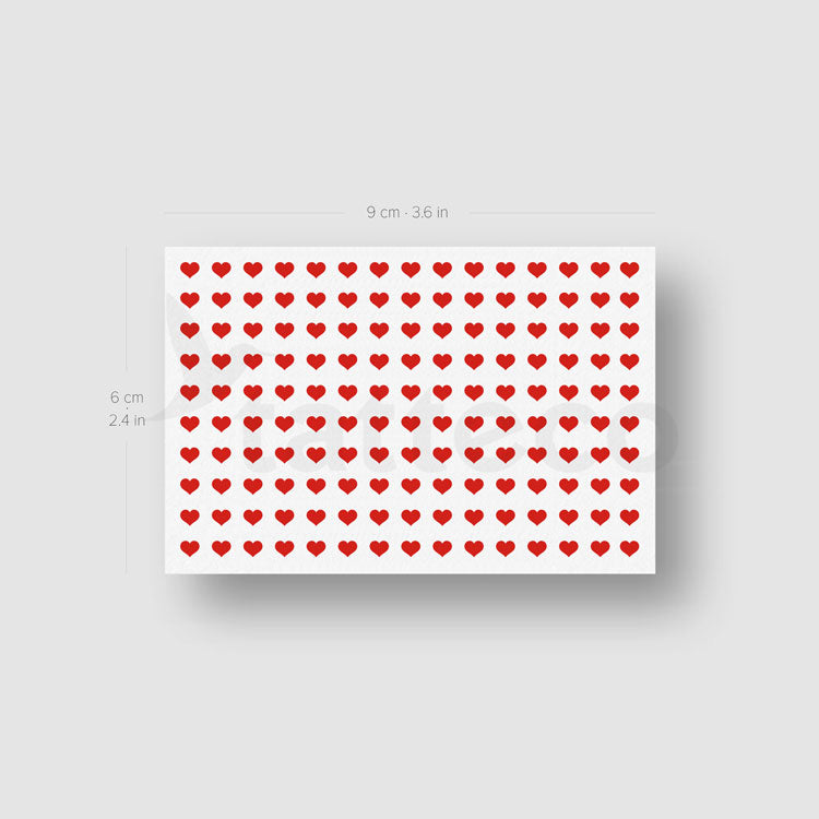 Red Heart Nail Tattoos