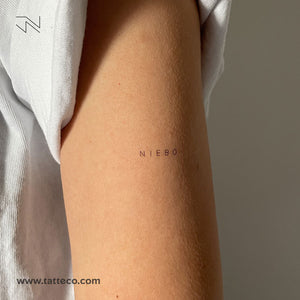 'Niebo' by Jakenowicz Temporary Tattoo - Set of 3