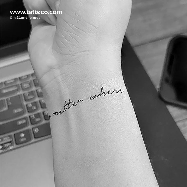No Matter Where Temporary Tattoo - Set of 3