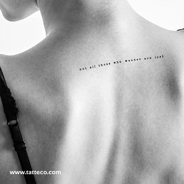 Not All Those Who Wander Are Lost Temporary Tattoo - Set of 3