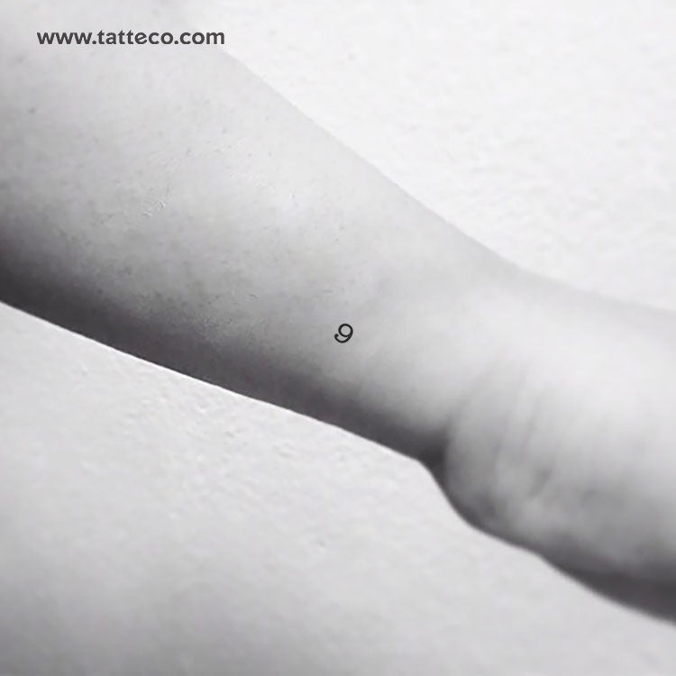 Tatuaje temporal del número 9 (juego de 3)