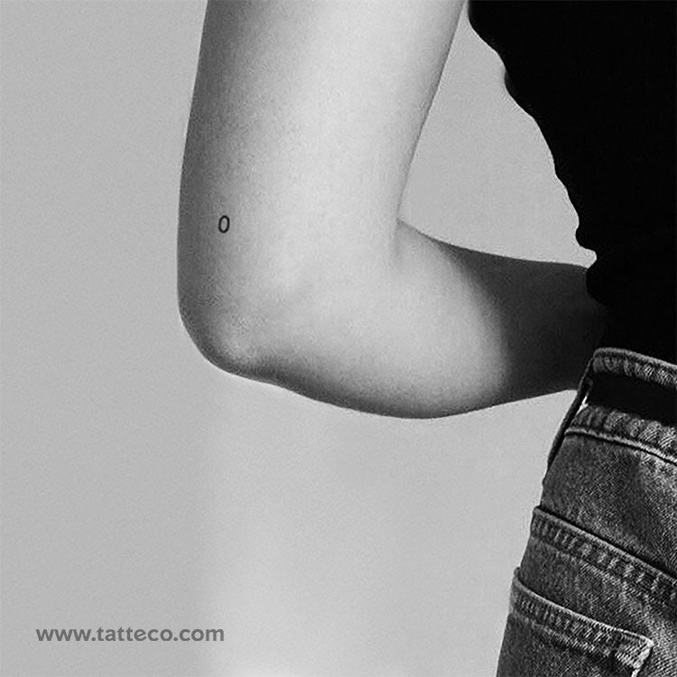 Number 0 Temporary Tattoo (Set of 3)