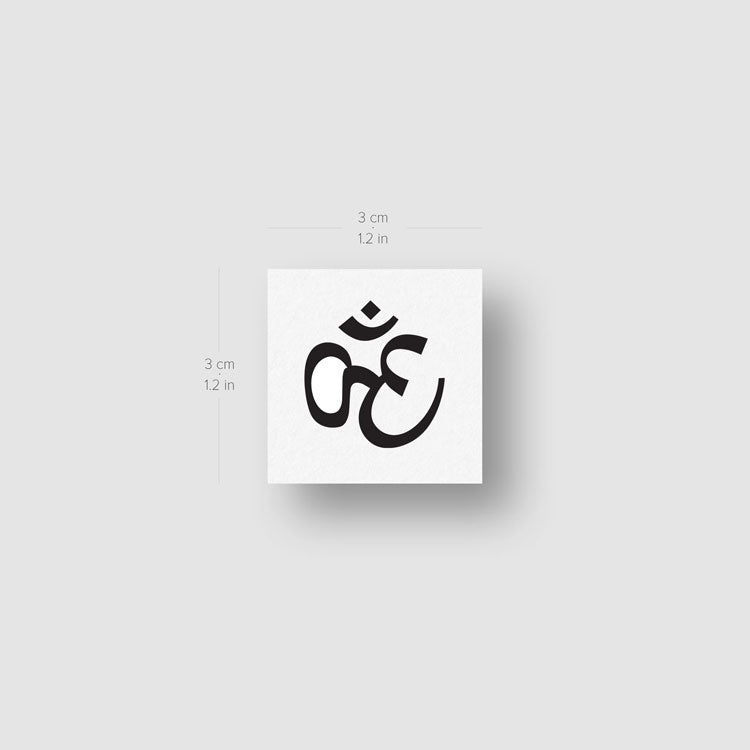 Tatuaje temporal Om - Juego de 3