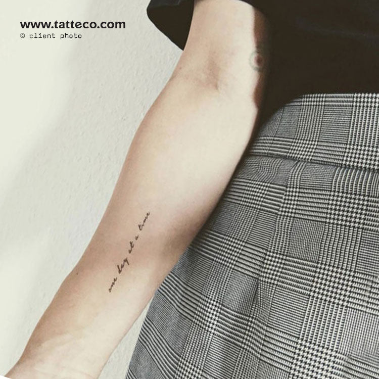 One Day At A Time Temporary Tattoo - Set of 3