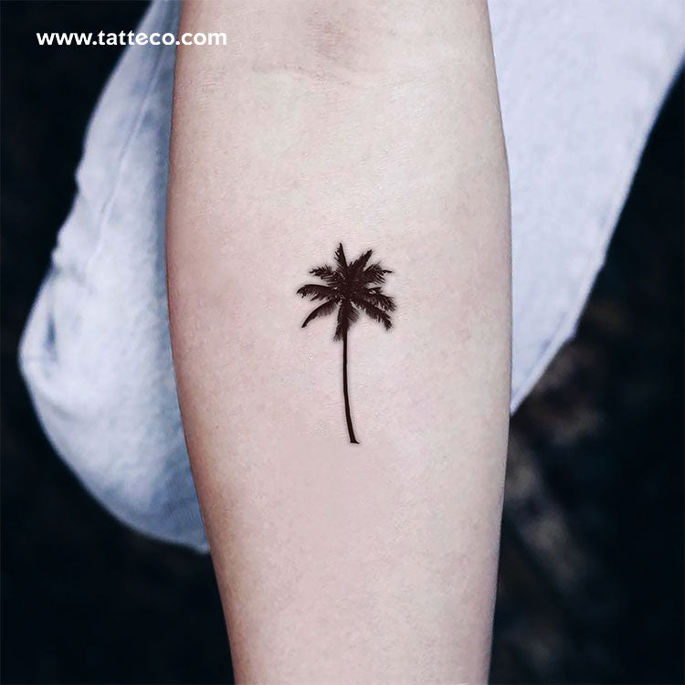 Palm Tree Temporary Tattoo - Set of 3