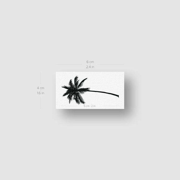 Palm Tree Temporary Tattoo - Set of 3