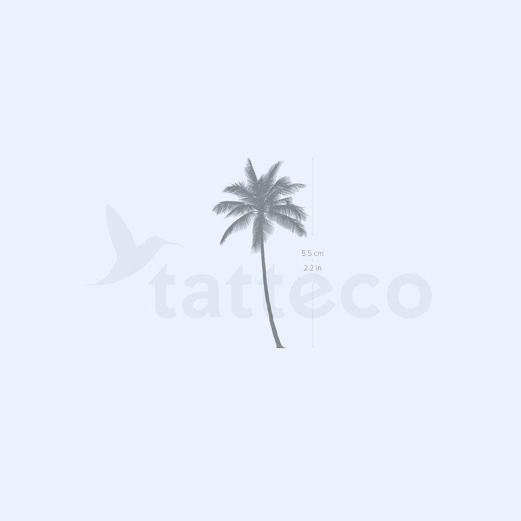 Tatuaje semipermanente de palmera - Juego de 2