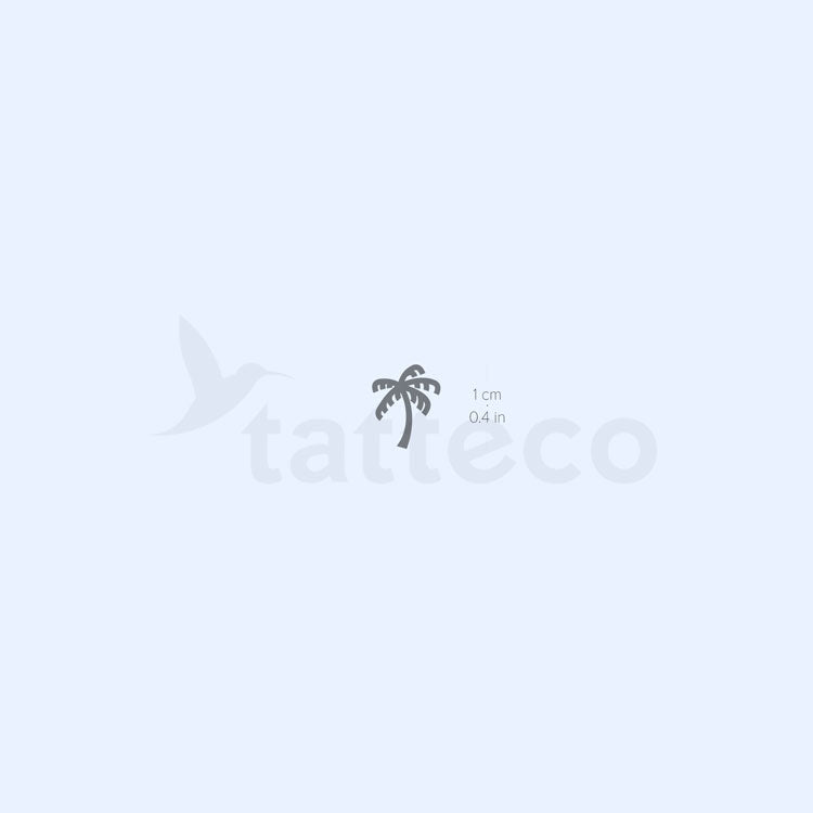 Tiny Coconut Tree Semi-Permanent Tattoo - Set of 2