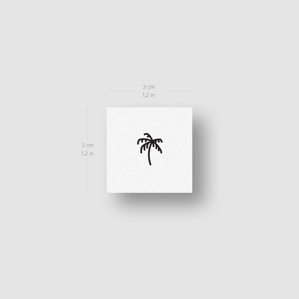 Tiny Palm Tree Temporary Tattoo - Set of 3