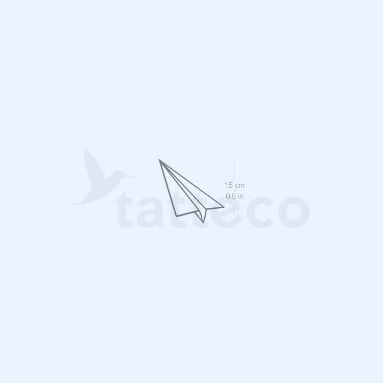 Paper Plane Semi-Permanent Tattoo - Set of 2