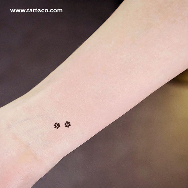 Tiny Pawprint Couple Temporary Tattoo - Set of 3
