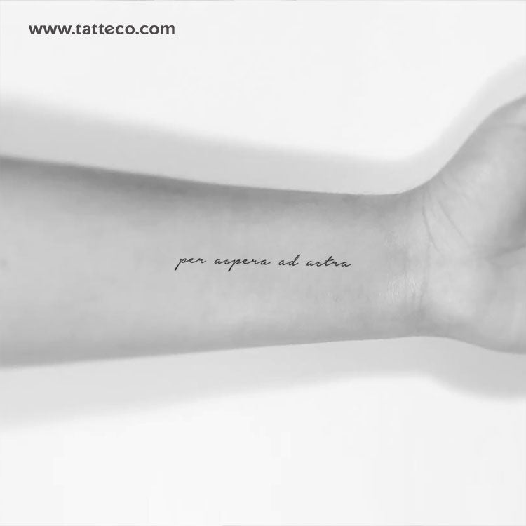 Per Aspera Ad Astra Temporary Tattoo - Set of 3