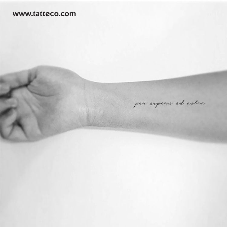 Per Aspera Ad Astra Temporary Tattoo - Set of 3