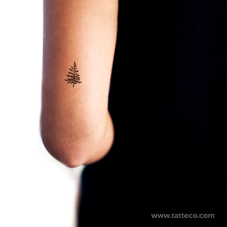 Small Pine Tree Temporary Tattoo - Set of 3